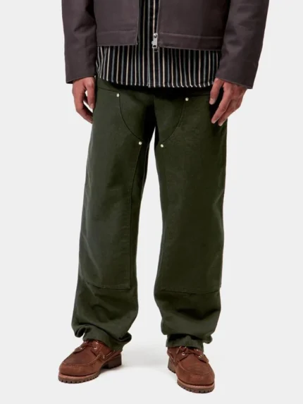 Double Knee Olive Rinsed Pants